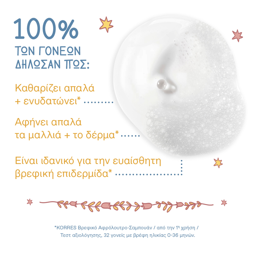 KORRES - Βρεφικό Αφρόλουτρο & Σαμπουάν Καρύδα & Αμύγδαλο - 1000ml